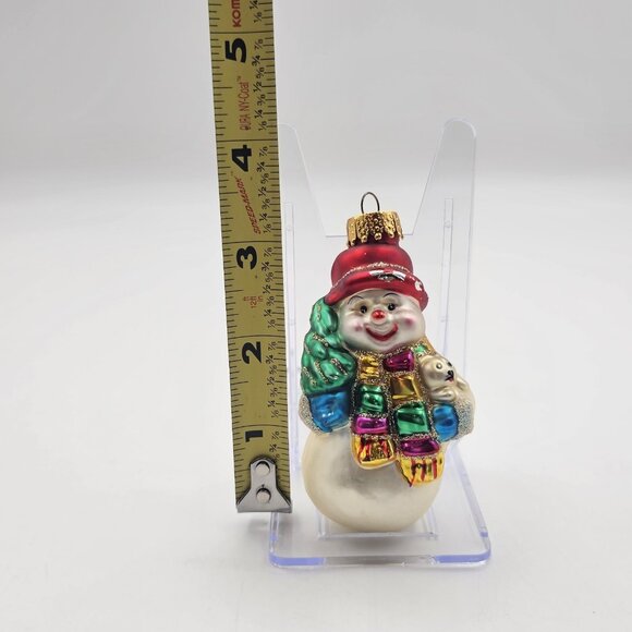 Vintage Trim A Tree Snowman Blown Glass Christmas Tree Ornament 3.50 in 2005 - Picture 7 of 7